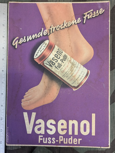 Original Advertising for Vasenol Fuss Puder 1935