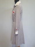 American Red Cross Gray Lady Seersucker Uniform Dress and Hat <br> (B-36" W-28" H-36")