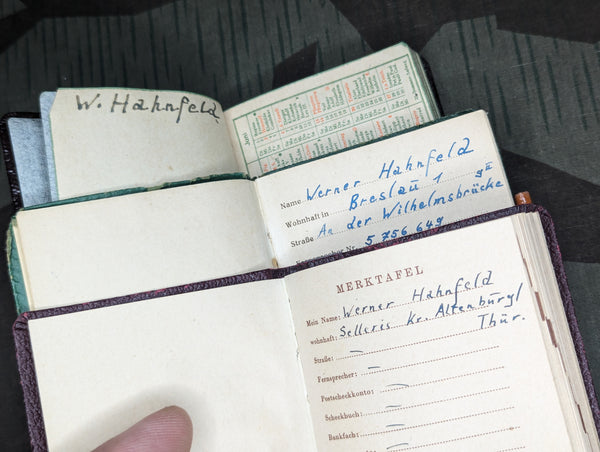 Lot of Pocket Calendar Books 1943-45 & Photo from Großdeutschland Soldier