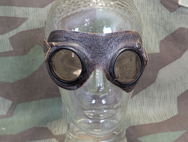 Original German Sun/Dust Leather Goggles