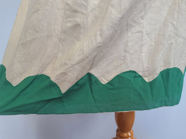 German Prewar Silk Dress Handmade <br> (B-46" W-39.5" H-46")