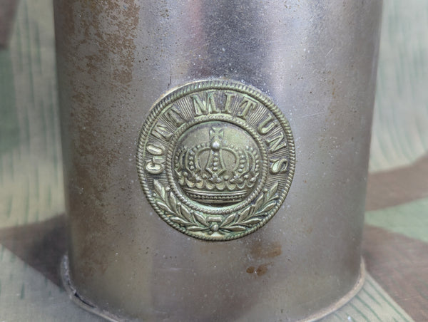 WWI Souvenir Tobacco Jar Made From Pickelhaube