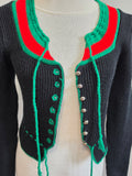 German Traditional Knit Cardigan Sweater (Same Style as BDM) Small/Medium