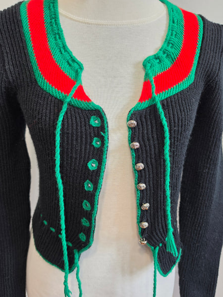 German Traditional Knit Cardigan Sweater (Same Style as BDM) Small/Medium