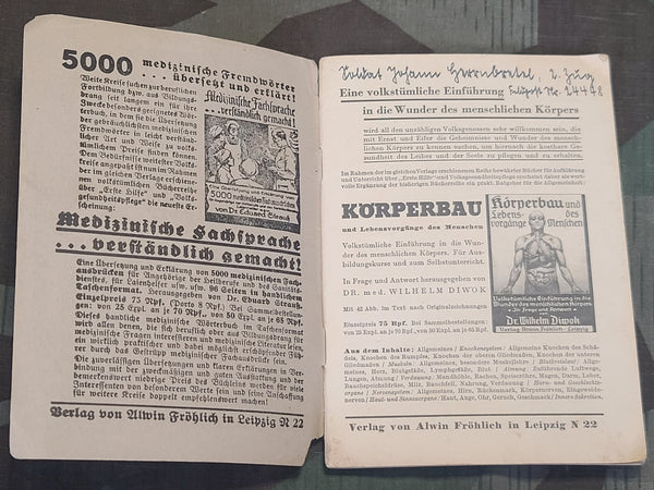 Wie Helfe Ich? First Aid Book 1939 with Feldpost Number (and Poison Gas Info)