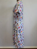 Brightly Colored Flower Print Dress <br> (B-38" W-28" H-33")