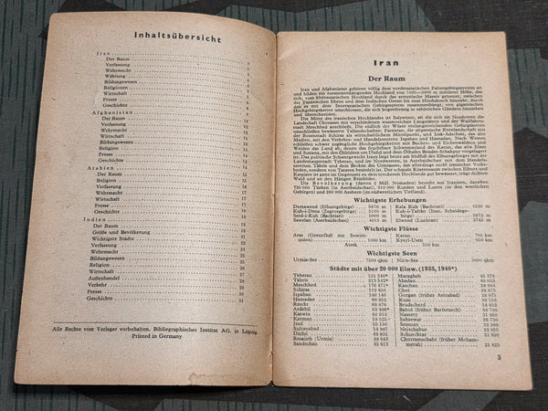 Set of 2 Schlag Nach Books: Iran, Arabia, Afghanistan, India and Turkey, Iraq, Eygpt