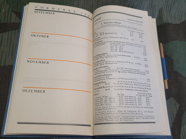 Vormerkbuch Pocket Calendar 1933 from a Coal Syndicate