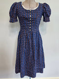 Blue and Pink Dirndl <br> (B-33" W-26")