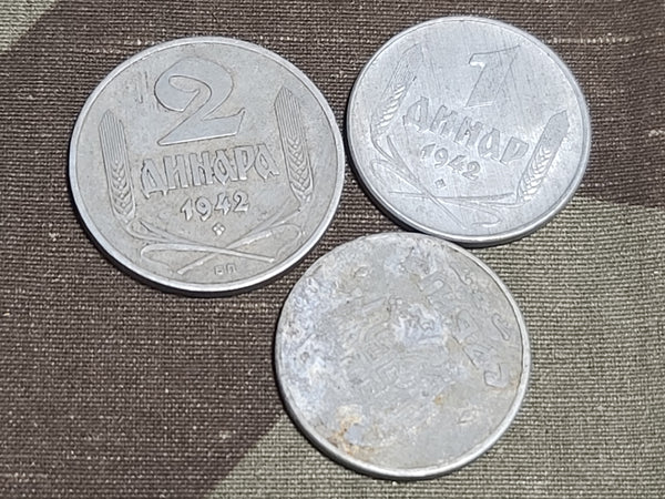 Serbian Coins 1942 (Lot of 3)
