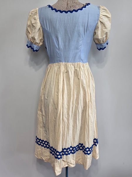 German Light Blue Dirndl and Apron <br> (B-34" W-25.5")