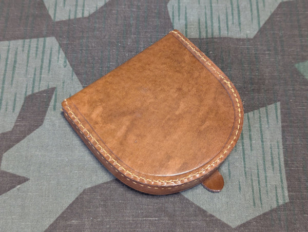 Original Deadstock Leather Wallet Horseshoe Form Light Brown