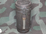 M38 Gas Mask in Late War Can with Lenses, Cloth, and Retainer