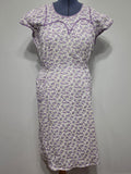 Purple Flower Print Dress <br> (50" Bust)