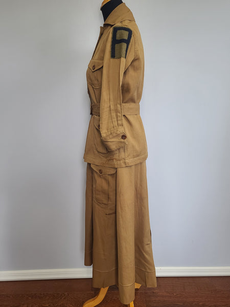 WWI Women's Uniform Jacket and Skirt <br> (B-38.5" W-30" H-48")