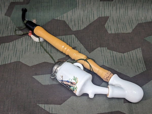 Deer Hunting Decorated Traditional German Pipe