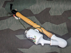 Deer Hunting Decorated Traditional German Pipe