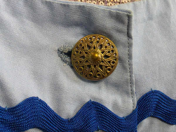 German Light Blue Dirndl and Apron <br> (B-34" W-25.5")
