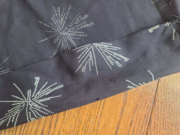Plus Size Black Rayon Firework Print Dress <br> (B-57" W-49" H-62")