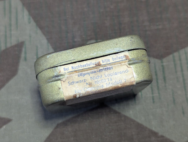 Original Olympia Typewriter Ribbon Tin and Empty Spool