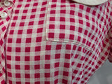 Red and White Gingham Dress <br> (B-41" W-32" H-40")