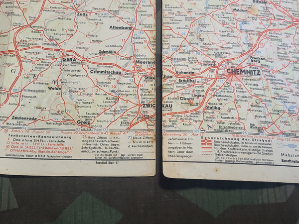Original Shell Map of Anhalt Thüringen Sachsen