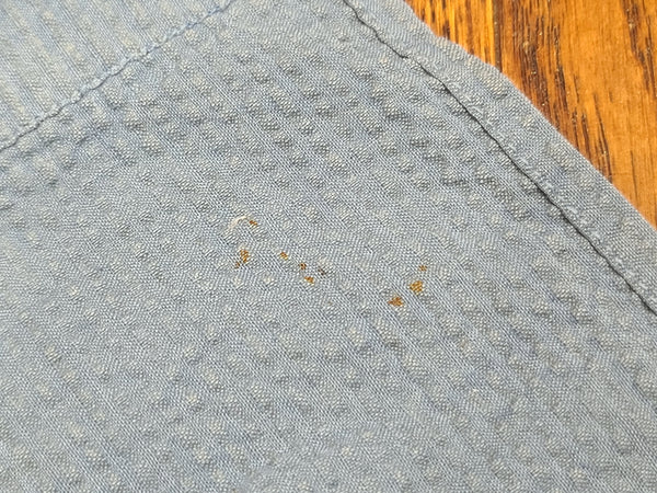 American Red Cross Blue Seersucker Dress and Hat <br> (B-42" W-36" H-41")