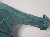 Teal Green Stripe Design Dress <br> (B-34" W-27")