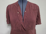 Maroon Dress with Tiny Polka Dots <br> (B-46" W-38.5" H-46")