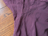 Maroon Dress with Tiny Polka Dots <br> (B-46" W-38.5" H-46")