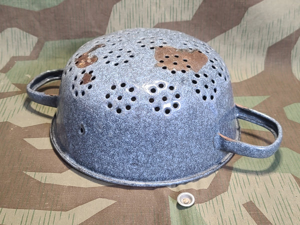 German Helmet Made into a Strainer