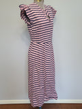 Pink and Dark Blue Striped Dress <br> (B-36" W-27" H-38")
