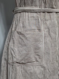 Army Nurse Seersucker Hospital Dress and Cap (Named) <br> (B-34" W-25" H-33")