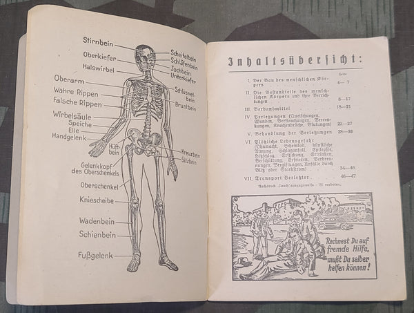 Wie Helfe Ich? First Aid Book 1939 with Feldpost Number (and Poison Gas Info)