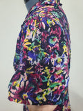 Purple Flower Print Dress <br> (B-48" W-40" H-49")
