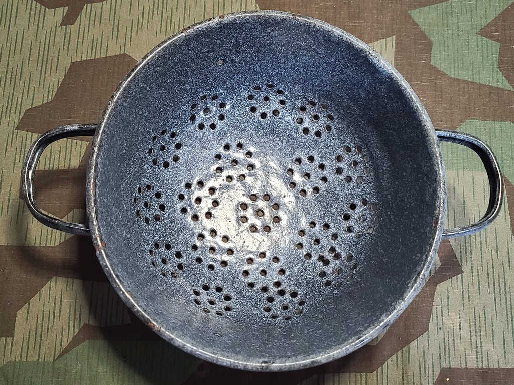 colander motorcycle helmet German Helmet Made into a Strainer