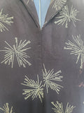 Plus Size Black Rayon Firework Print Dress <br> (B-57" W-49" H-62")