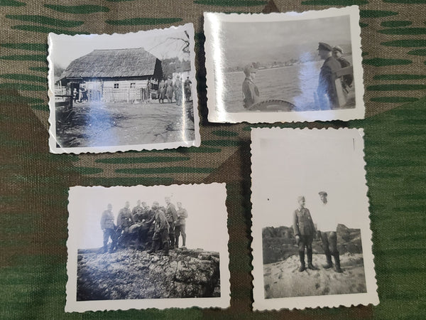 Lot of 9 Photos Soldiers & DKW Motorcycle
