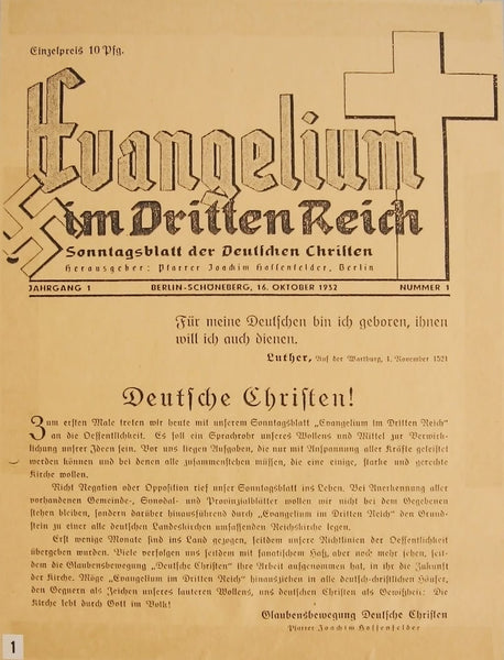 Suche Jesum und Sein Licht! Third Reich Wood Wall Decoration