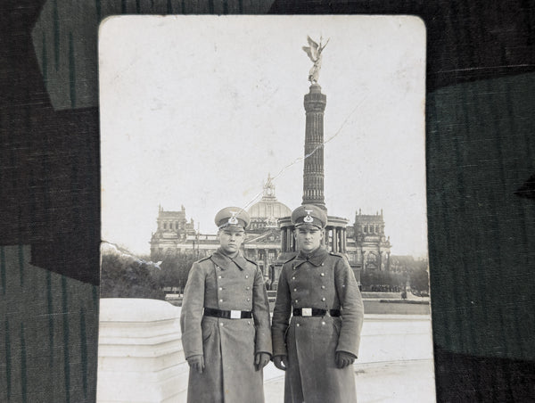 Original Picture Postcard Two Soldiers in Berlin Tiergarten