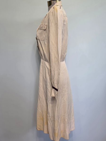 Army Nurse Beige Off-Duty Dress (AS-IS) <br> (B-37" W-26" H-35")
