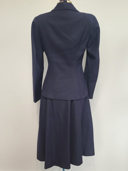 Navy WAVES Uniform Set: Jacket and Skirt <br> (B-34.5" W-24" H-33")