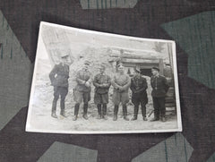 Original Photo Wehrmacht Officers and Reichsbahn by Bunker