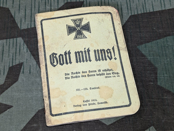 Gott Mit Uns 1914 Military Prayer Booklet