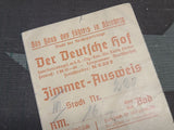 Hotel Deutscher Hof Hanger & Room Card (Das haus des Führers in Nürnberg)