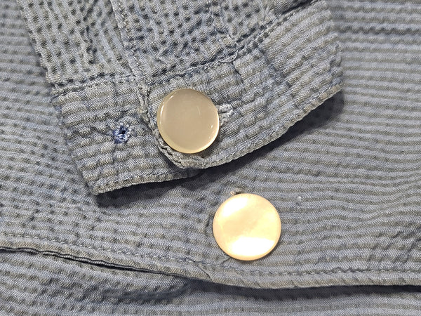 American Red Cross Blue Seersucker Dress and Hat <br> (B-42" W-36" H-41")