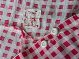 Red and White Gingham Dress <br> (B-41" W-32" H-40")