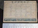 1945 Small Calendar (Postcard Size)