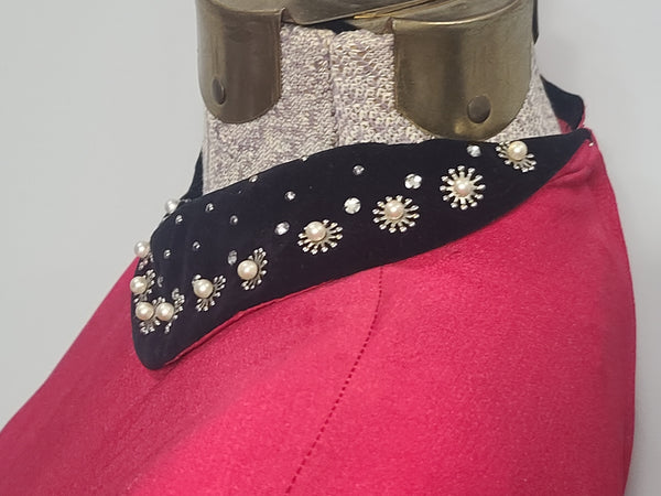 Bright Pink Dress with Velvet Collar <br> (B-37" W-27" H-41")