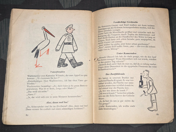 Hier Lacht Der Soldat Soldiers Humor Jokes and Sketch Book AS-IS